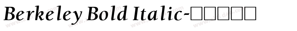 Berkeley Bold Italic字体转换